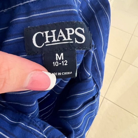 Champs boys long sleeve button down stripes Shirt size 10/12 - Picture 4 of 4